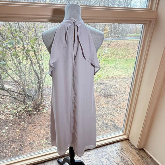 Cocktail dress Halter Ruffle Dress Sleeveless A-Line Knee Length chic feminine - Picture 6 of 7